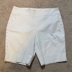 INC International Concepts White Studded Bermudas